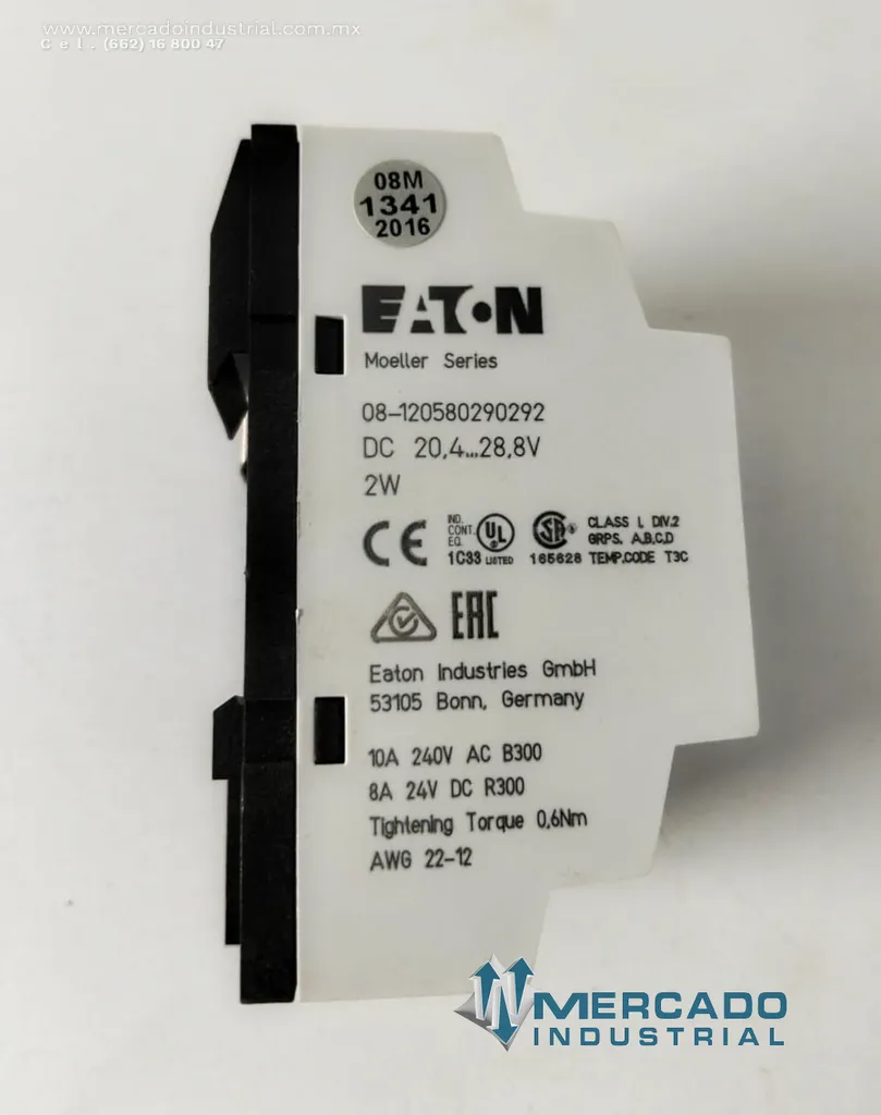 Relé lógico programable 10 A 240 VAC modelo easy512-DC-R marca Eaton