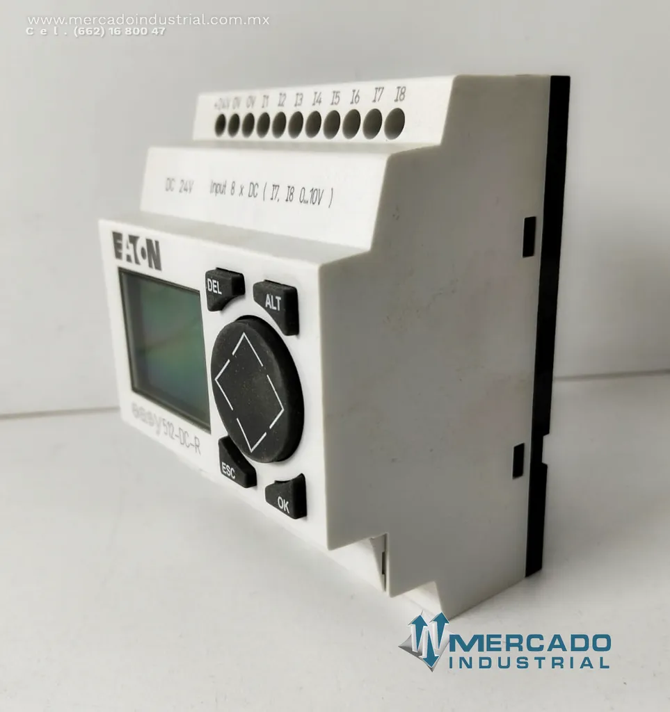 Relé lógico programable 10 A 240 VAC modelo easy512-DC-R marca Eaton
