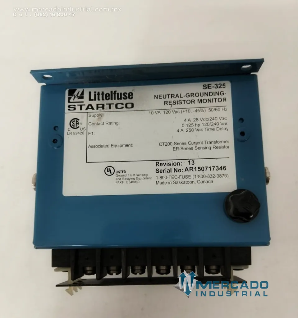 Monitor de resistencia 120VAC modelo SE-325 marca Littelfuse