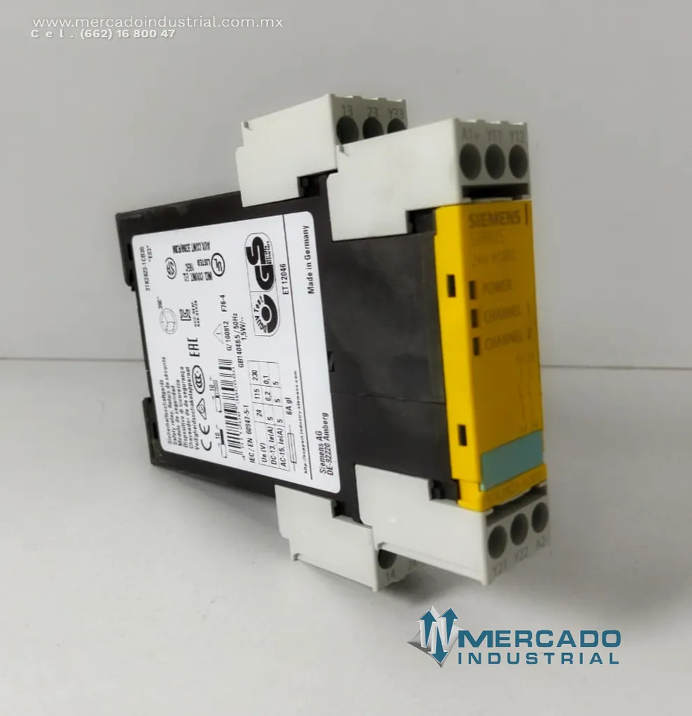 Relé de seguridad 5A 230V parte 3TK2823-1CB30 marca Siemens