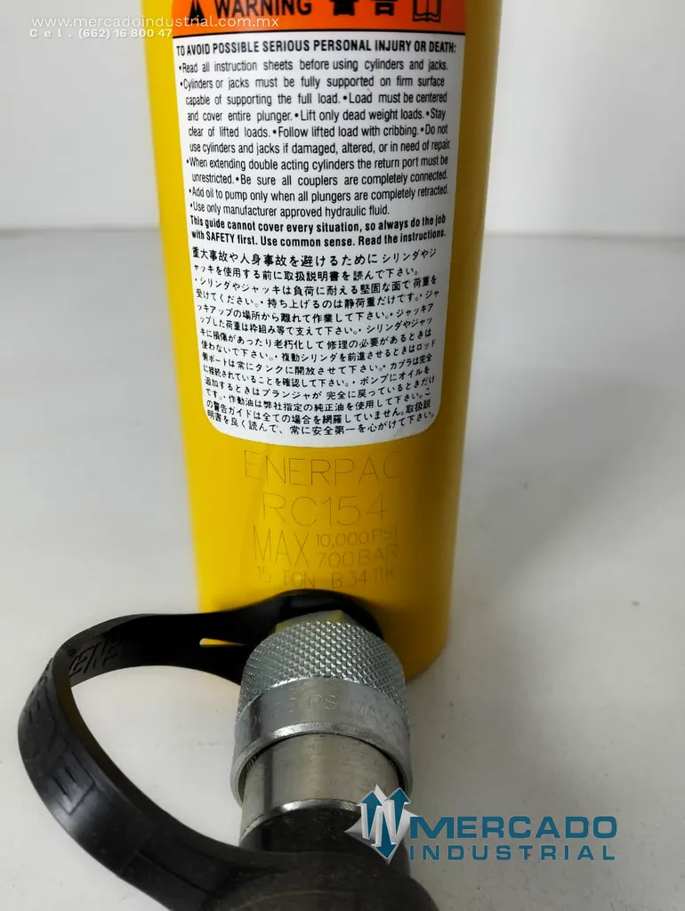 Cilindro hidráulico 10000 PSI modelo RC-14 marca Enerpac