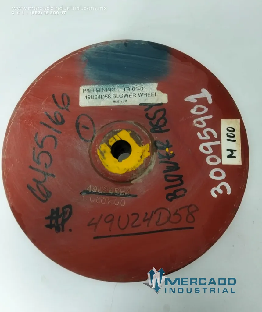 Blower heel 9 1/4" parte 49U24058 marca P&H