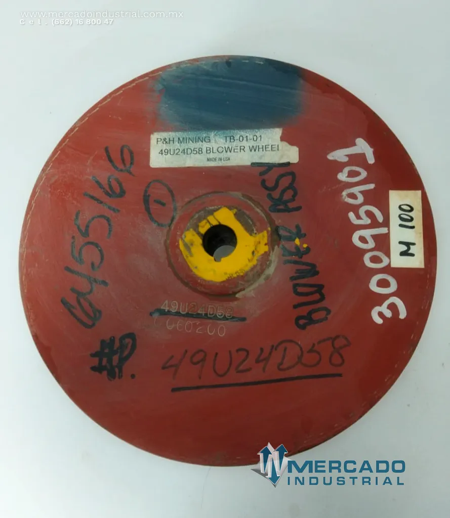 Blower heel 9 1/4" parte 49U24058 marca P&H