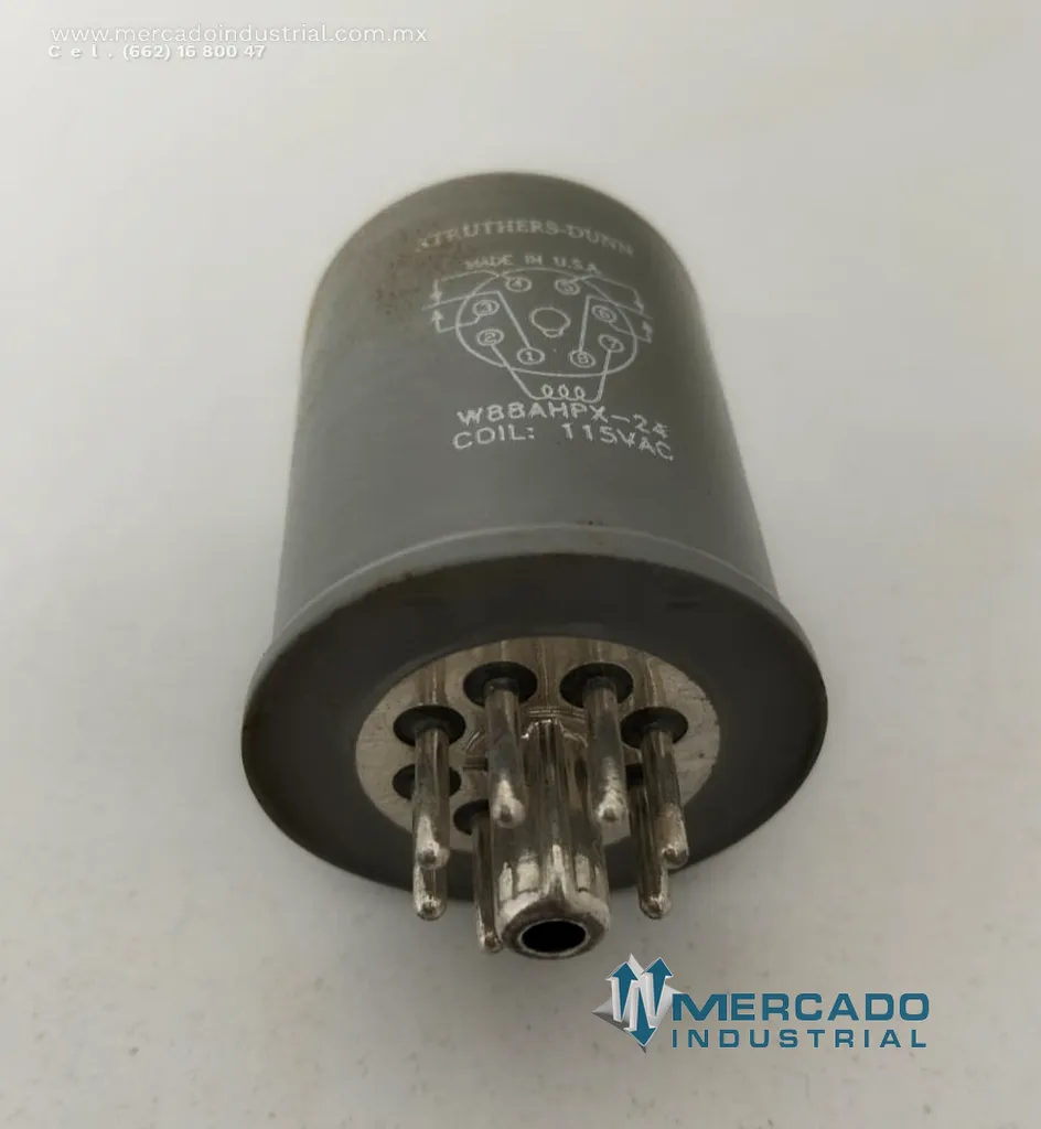 Relé electromecánico industrial 115 VAC modelo W88AHPX-24 marca Struthers-Dunn