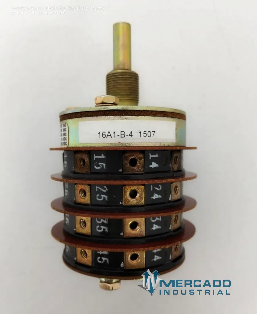 Switch rotativo parte 16A1-B-4 marca Shallco