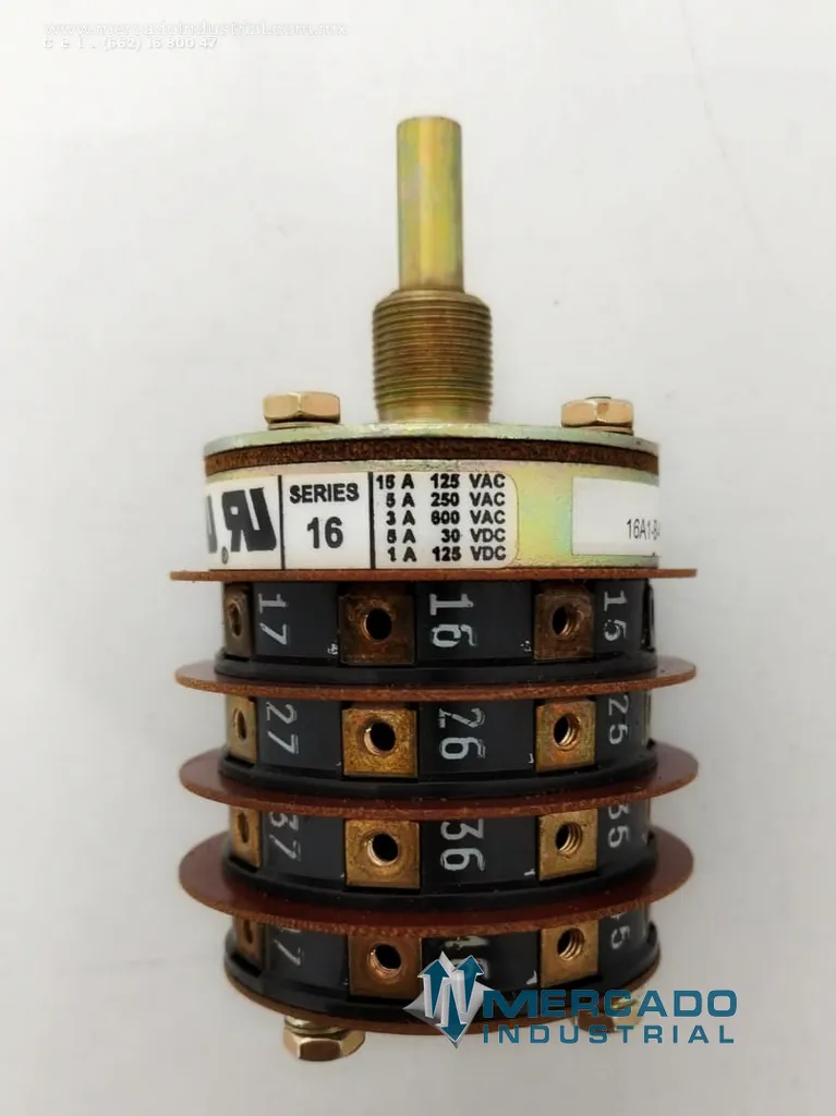 Switch rotativo parte 16A1-B-4 marca Shallco