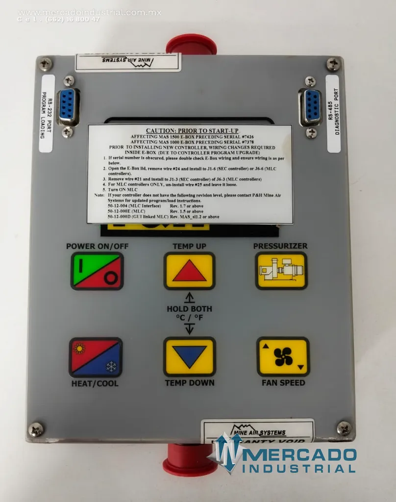 Controlador electrónico industrial 230VAC 2A modelo MLC slave controller  marca Mine air system