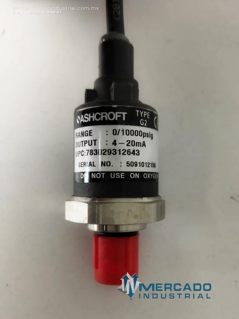Transductor de presión 20 mA 10000 PSIG modelo G2 marca Ashcroft