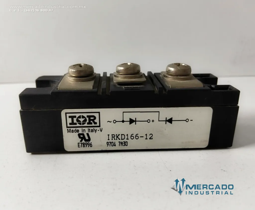 Módulo rectificador de potencia 4200 A 1200 V 3500 VRMS modelo IRKD166-12 marca International Rectifier