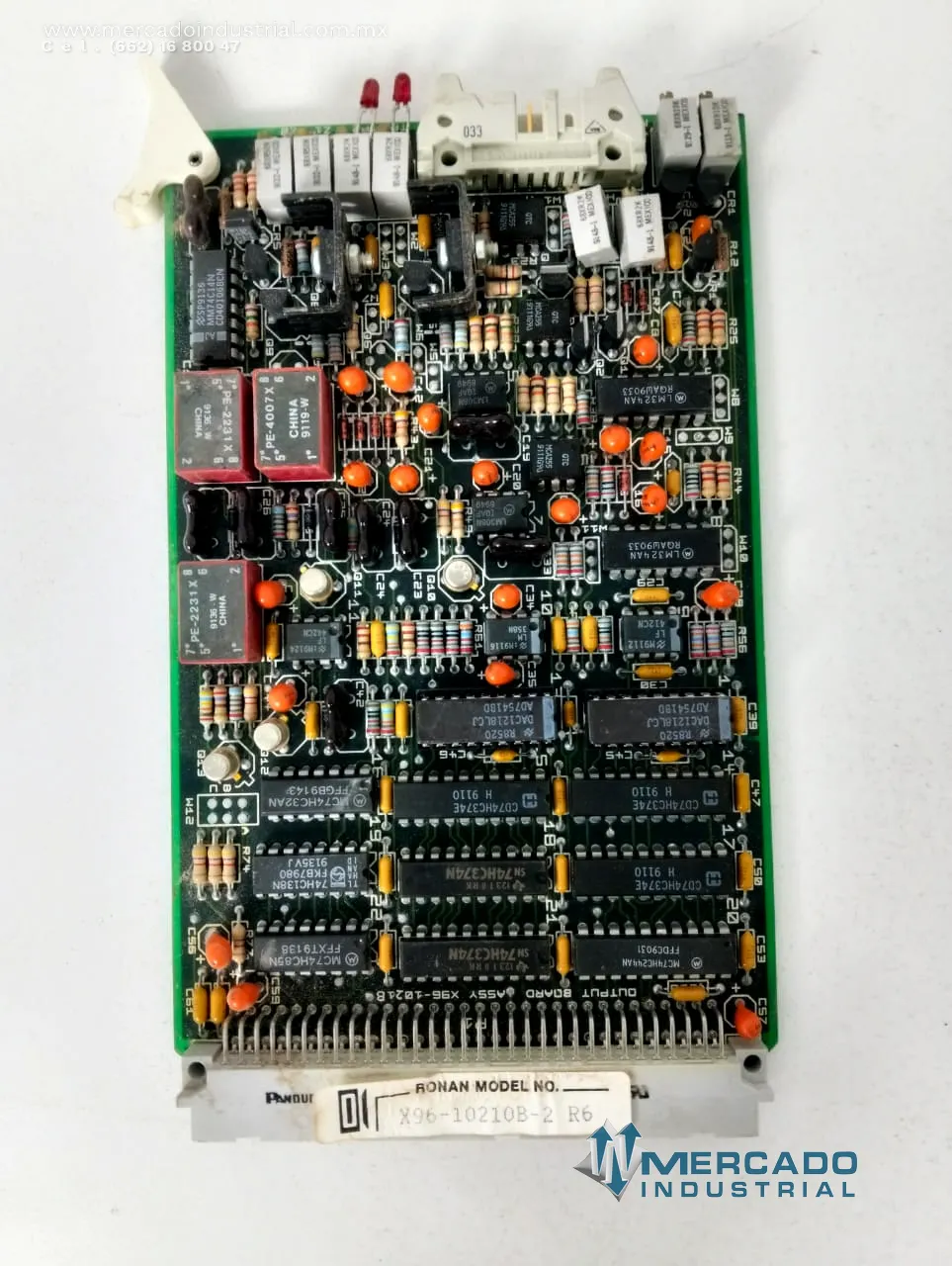 Tarjeta electrónica de control 24VDC modelo X96-10210B-2 R6 marca Ronan engineering