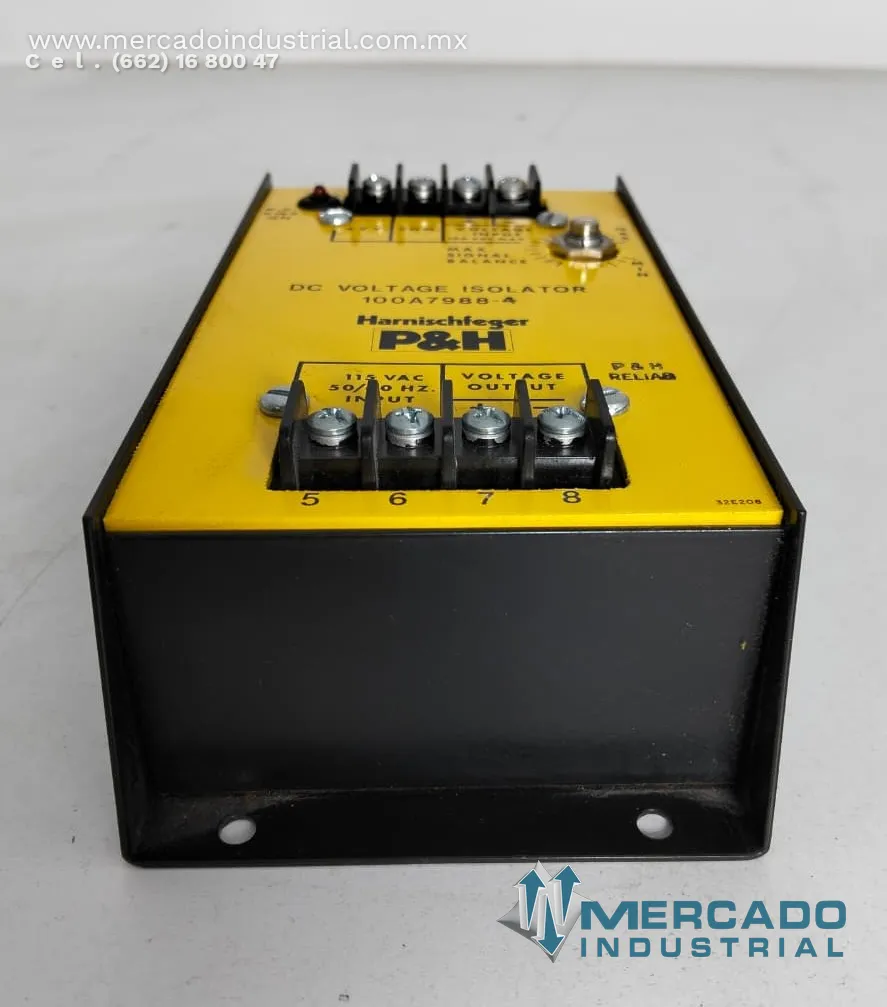 Aislador de voltaje 115 VAC parte 100A7988-4 marca P&H