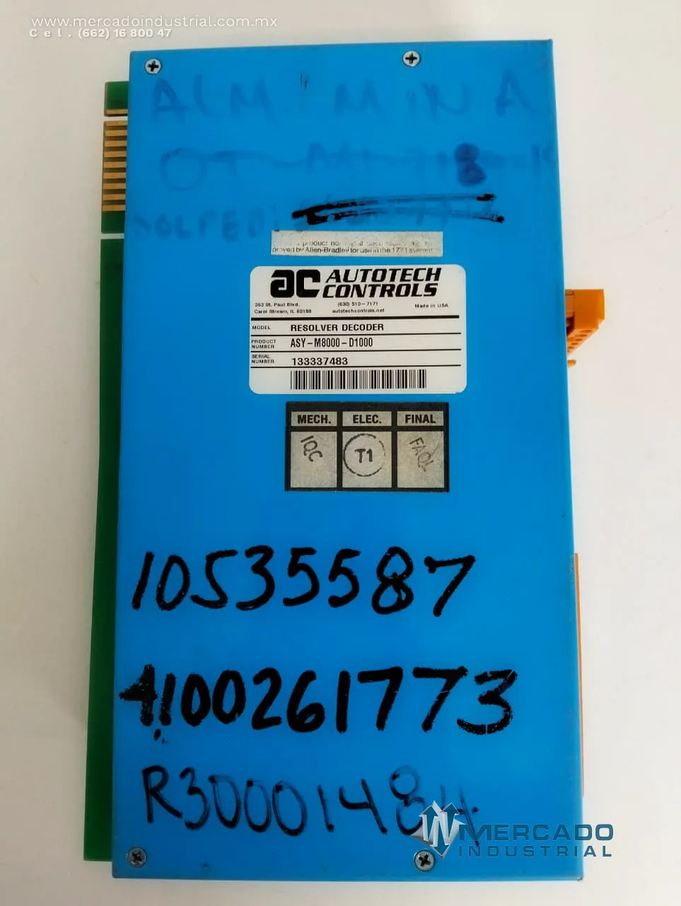 Módulo electrónica industrial 12VDC modelo Resolver decoder marca Autotech controls