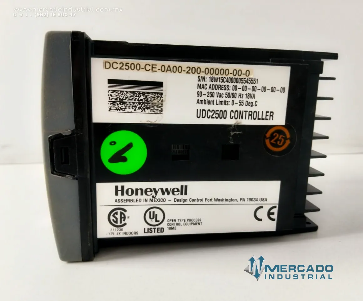 Controlador digital universal 18 VA 250 VAC modelo UDC2500 marca Honeywell