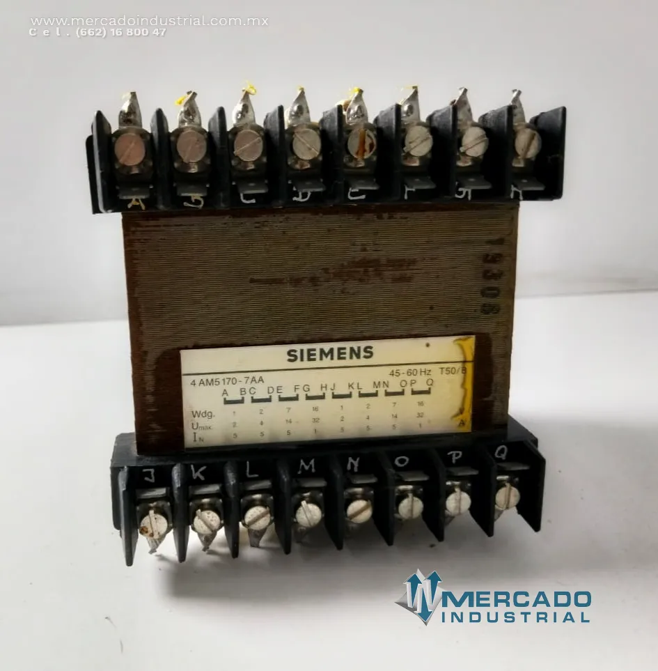 Autotransformador 5 A 32 V modelo 4AM5170-7AA marca Siemens