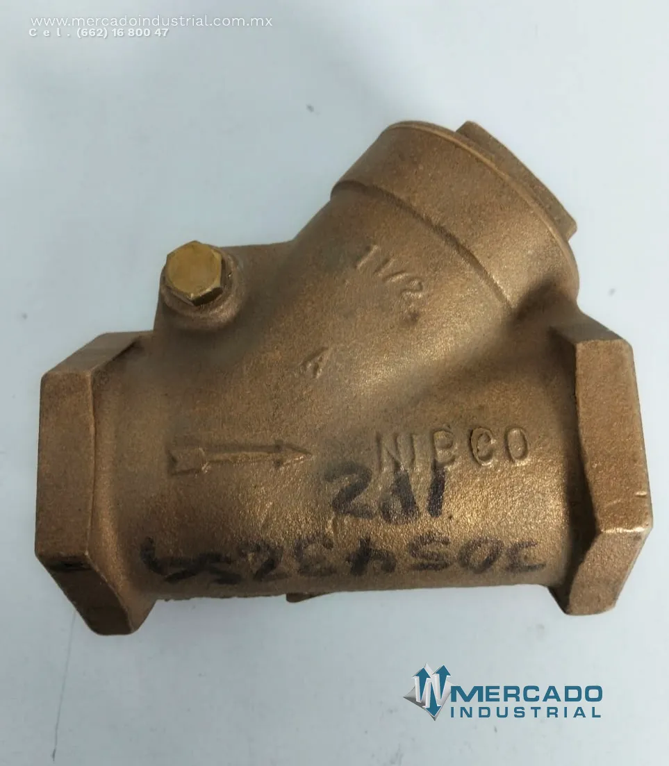 Válvula de retención 1 1/2" 200psi marca NIBCO