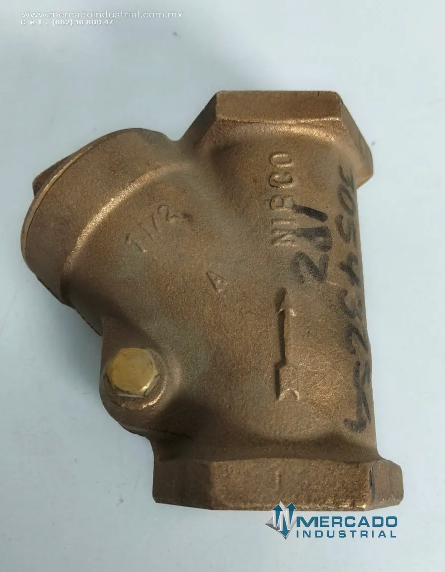 Válvula de retención 1 1/2" 200psi marca NIBCO