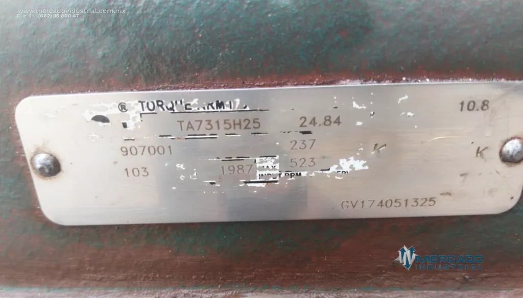 Reductor flecha hueca tamaño 7 relación 25:1 modelo TA7315H25 marca Dodge