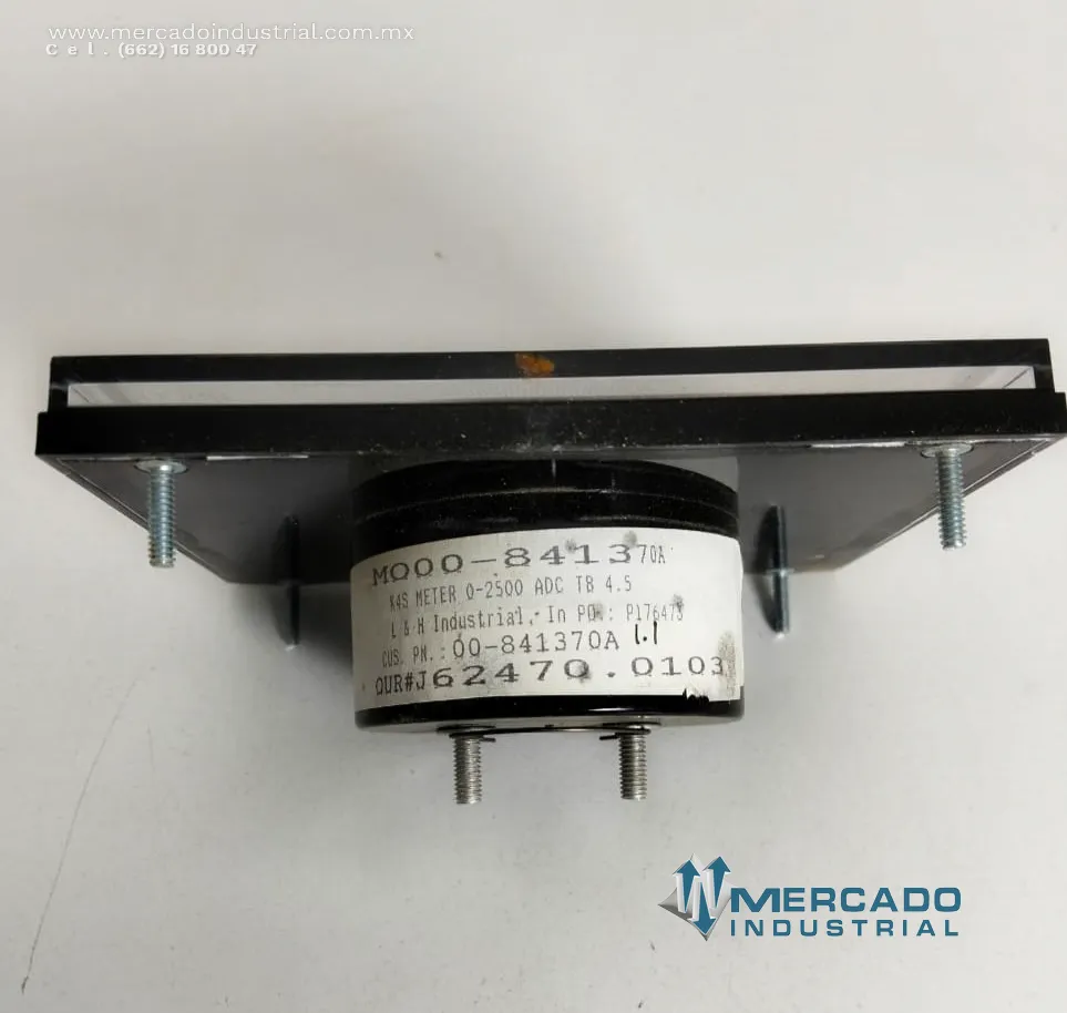 Amperímetro analógico 2500Amps modelo M000-841370A marca L&W industries