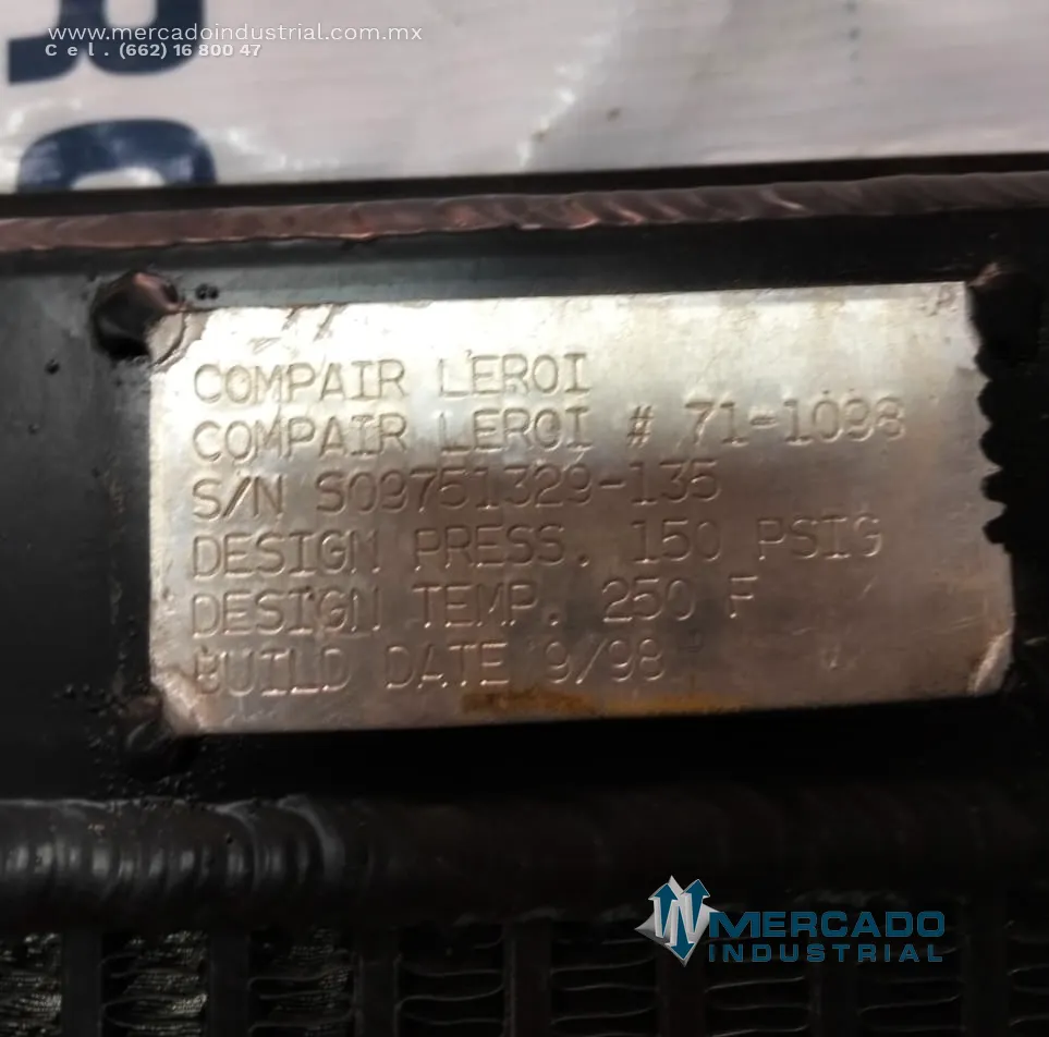 Enfriador de aire 150 PSI modelo 71-1098 marca Compair Leroi