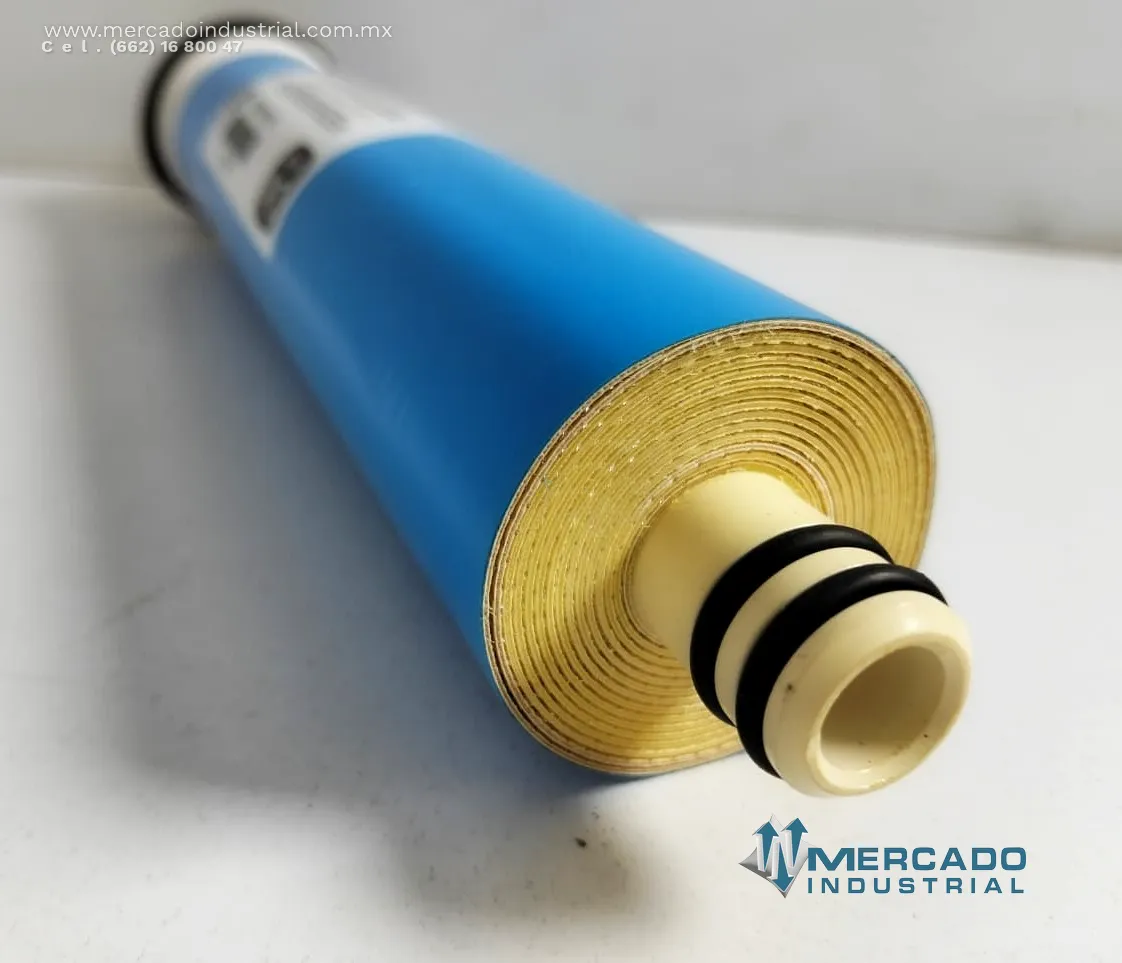 Cartucho de membrana de ósmosis inversa 100 PSI modelo TW30-1812-50 marca Dow Filmtec