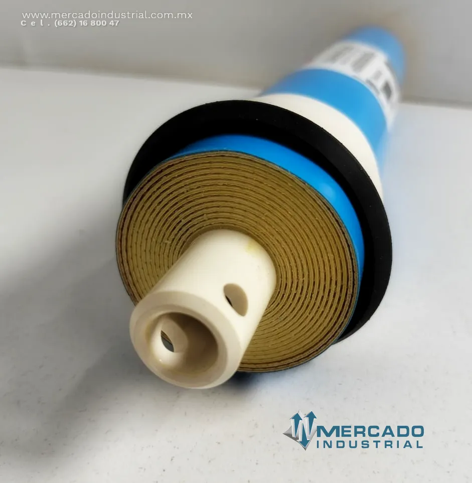 Cartucho de membrana de ósmosis inversa 100 PSI modelo TW30-1812-50 marca Dow Filmtec