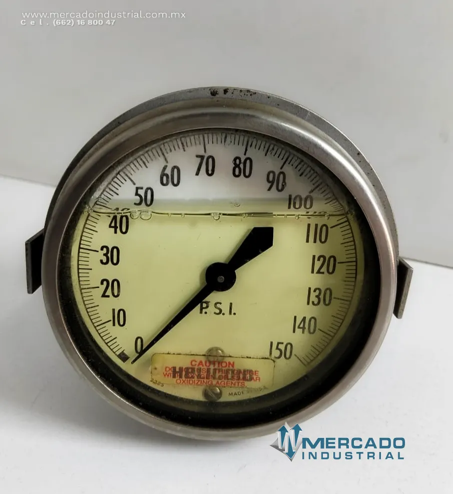 Manómetro analógico de presión 150 PSI parte 2225 marca Helicoid