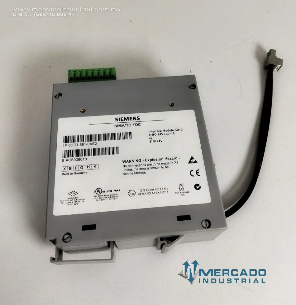 Módulo de interfaz 24 V DC 30 mA modelo SB10 marca SIEMENS