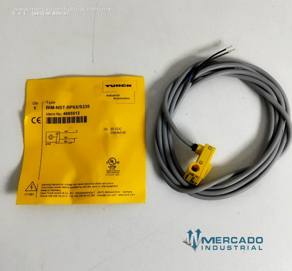 Sensor magnético de posición 10-30 V DC 200 mA modelo BIM-NST-RP6X/S235 marca TURCK