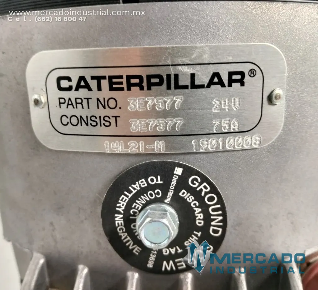 Alternador de 24 V 75 A parte 3E7577 marca CAT