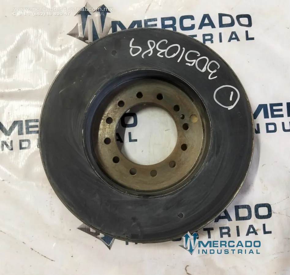 Amortiguador viscoso de vibraciones 15 1/2" parte 3093729 marca Cummins