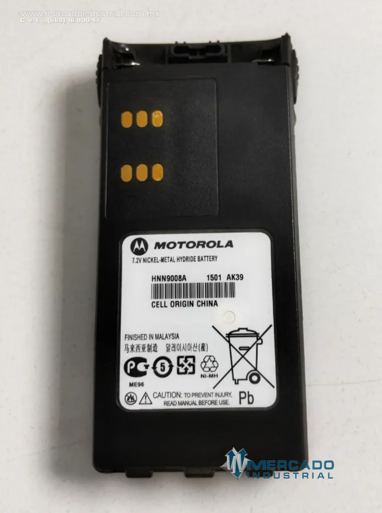 Batería recargable para radio 7.2 V modelo HNN9008A marca Motorola