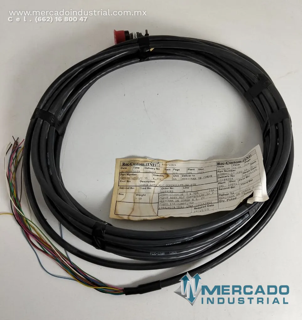 Arnés industrial armado 22 pines parte NPMN40-17-020-35
