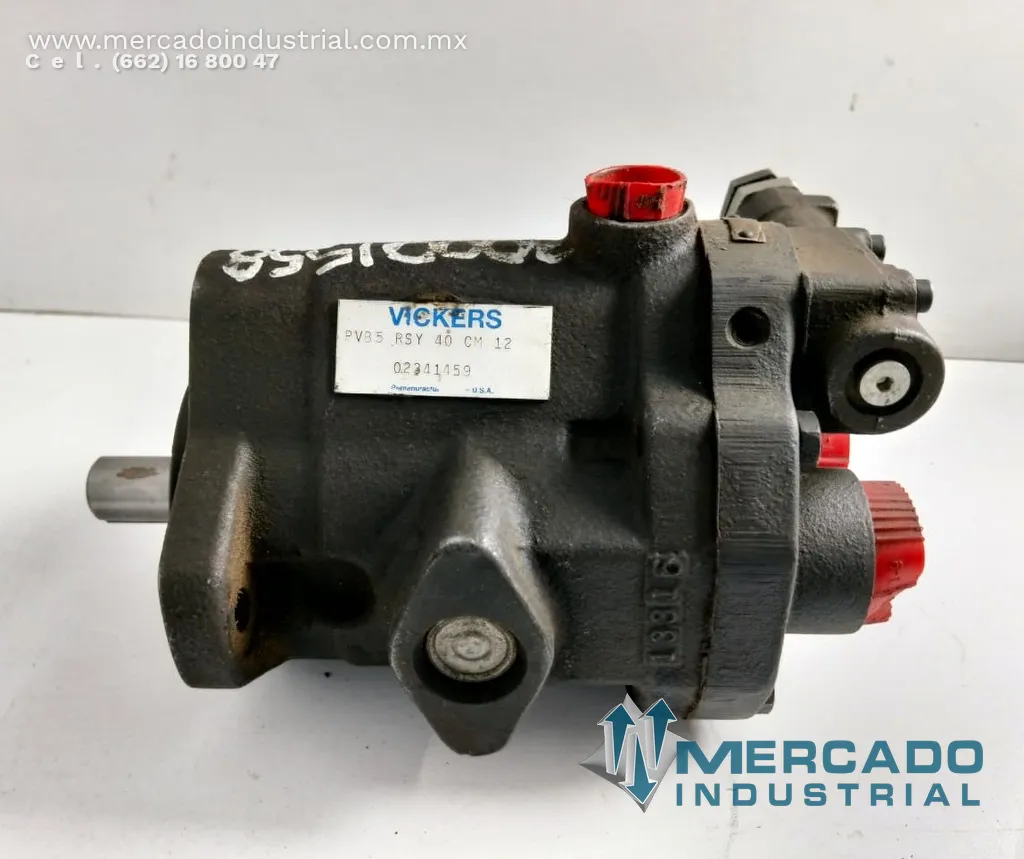 Bomba hidráulica de pistones axiales de desplazamiento variable 3000 PSI modelo PVB5 RSY marca Vickers
