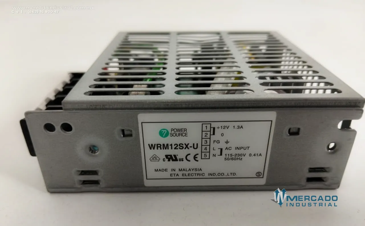 Fuente de poder 115-130 V AC 0.41 A modelo WRM12SX-U marca POWER SOURCE