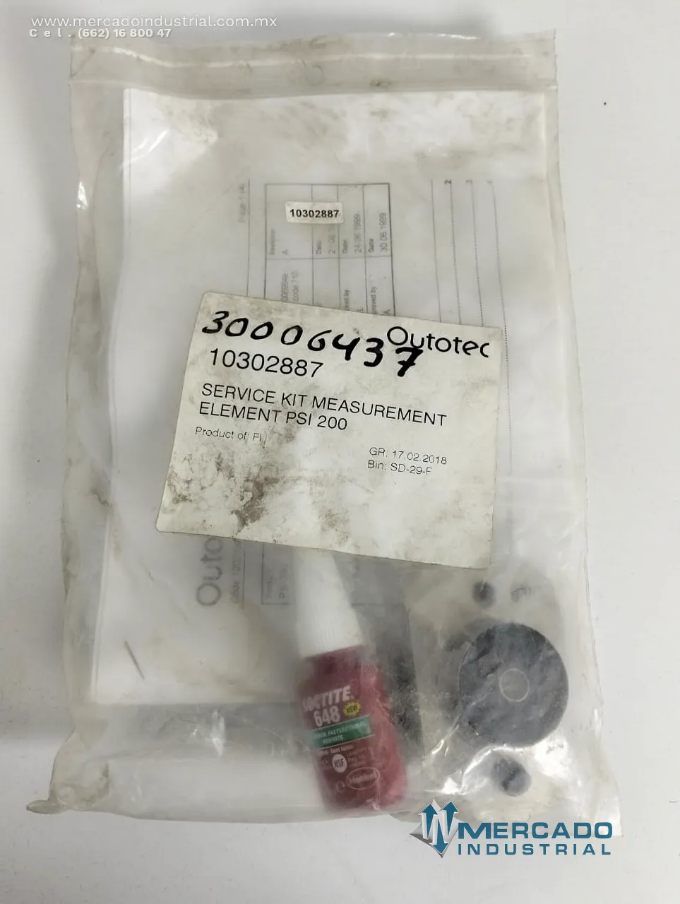 Service kit measurement element 200 PSI parte 10302887 marca OUTOTEC