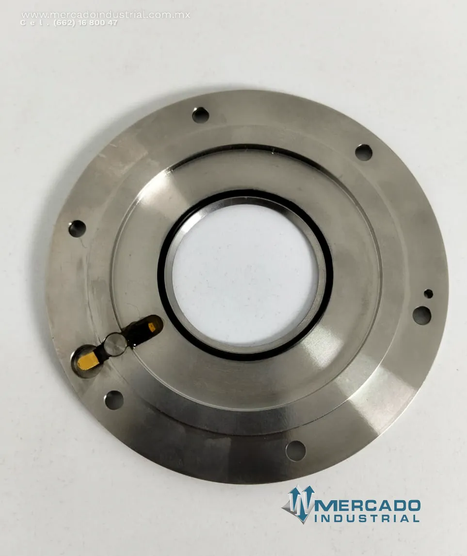 Brida metálica de precisión mecanizada 4'' marca OUTOTEC