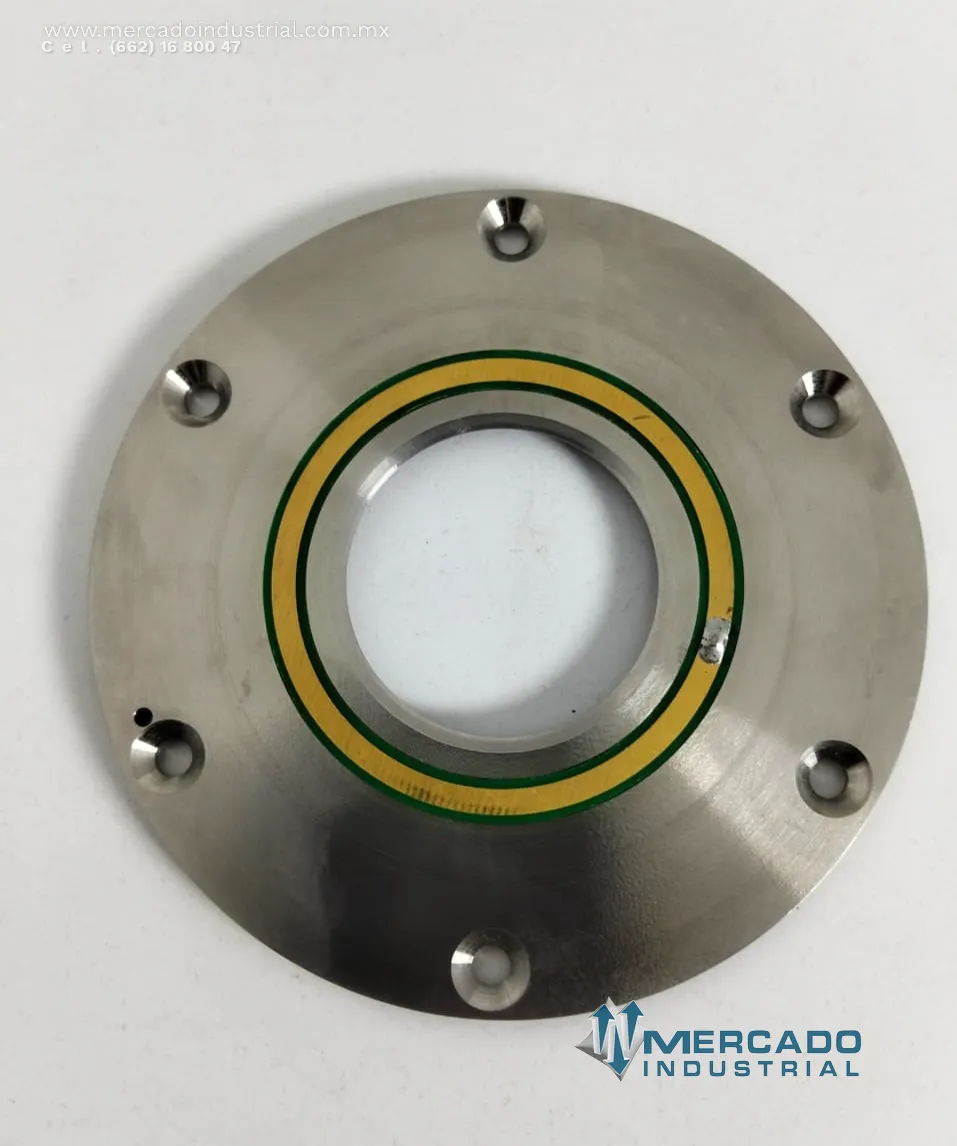 Brida metálica de precisión mecanizada 4'' marca OUTOTEC