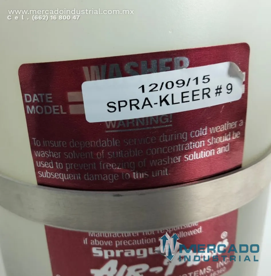 Kit para lavaparabrisas neumático modelo SPRA-KLEER#9 marca SPRAGUE