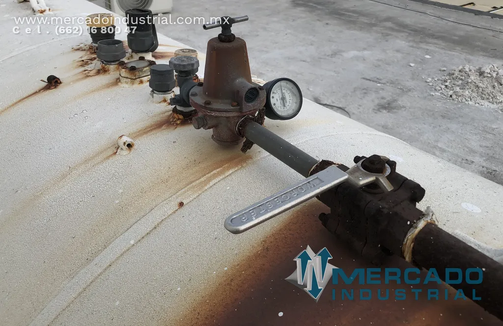 Tanque horizontal para gas LP de 3400 L marca TRINITY IND. DE MEXICO